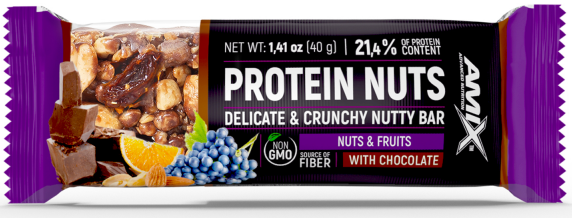 Baton proteic cu nuci Amix Protein Nuts 40g