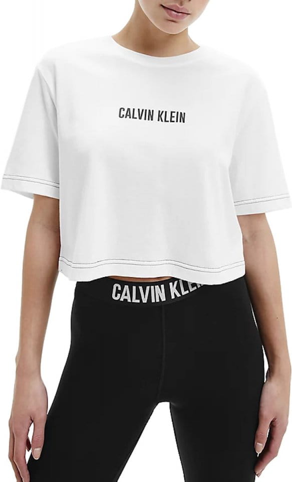 Tricou Calvin Klein Open Back Cropped T-Shirt