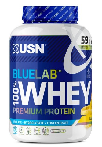 Pudre proteice USN BlueLab 100% Whey Premium Protein banana 2kg