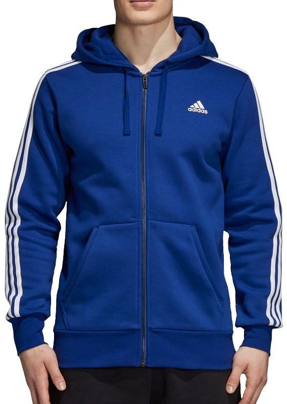 Hanorac cu gluga adidas Sportswear Essentials 3-Stripes FZ Brushed Bluza