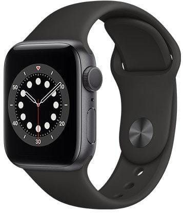Ceas Apple Watch S6 GPS, 40mm Space Gray Aluminium Case with Black Sport Band - Regular