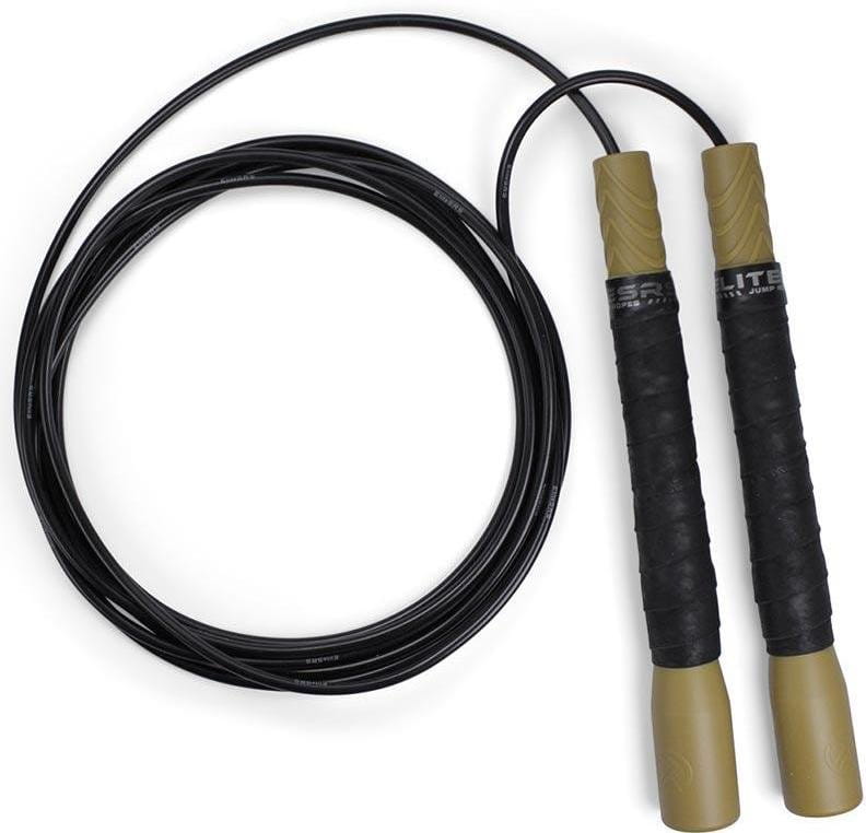 Coarda ELITE SRS Pro Freestyle Jump Rope - Gold Handle / Black 4mm Cord