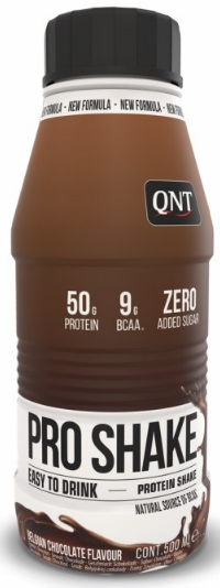 Băuturi proteice și smoothie-uri QNT PRO SHAKE (50g protein & Low Sugar) 500 ml Belgian Chocolate