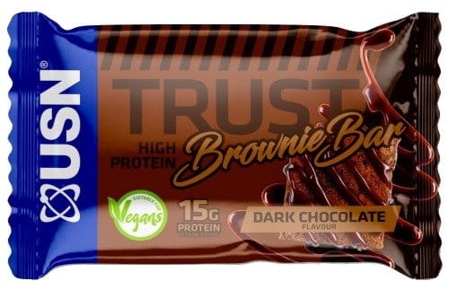 Baton proteic vegan USN Trust 60g brownie ciocolată neagră